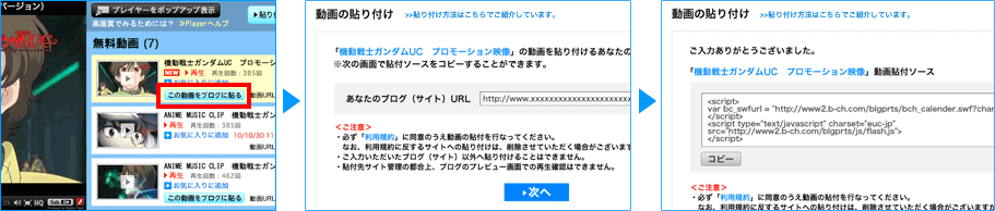 貼り付け方法