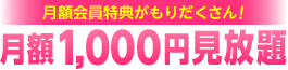 「月額1,000円見放題」