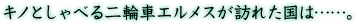 �L�m�Ƃ���ׂ��֎ԃG�����X���K�ꂽ���́c�c�B