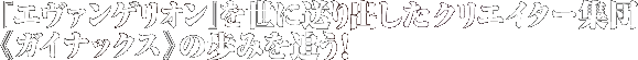 『エヴァンゲリオン』を世に送り出したクリエイター集団《ガイナックス》その主要作品と20余年の歩みを追う！