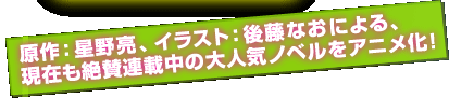 原作：星野亮、イラスト：後藤なおによる、現在も絶賛連載中の大人気ノベルをアニメ化！